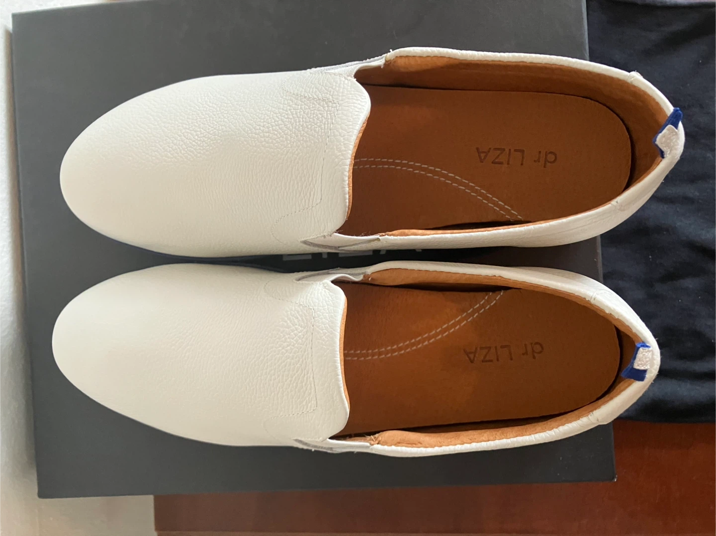 Dr. Liza Slip-On Sneakers - White & Blue - photo 3