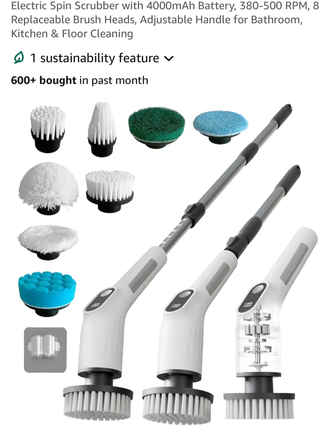 Electric Spin Scrubber with 8 Brush Heads unopened