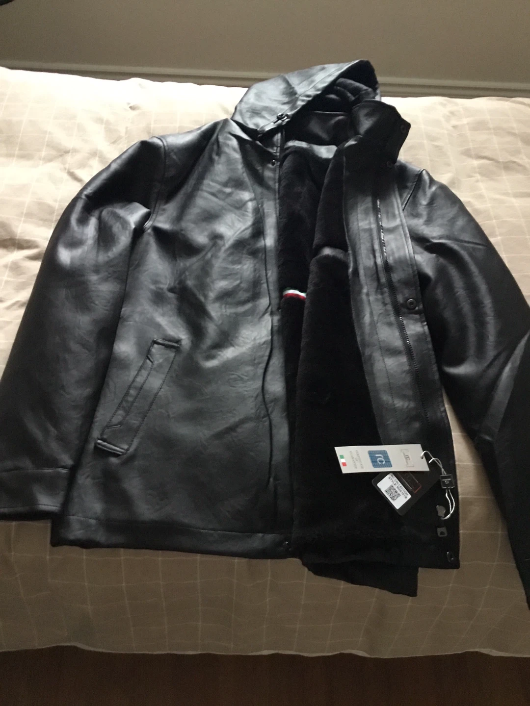 RC Collection Black Leather Jacket