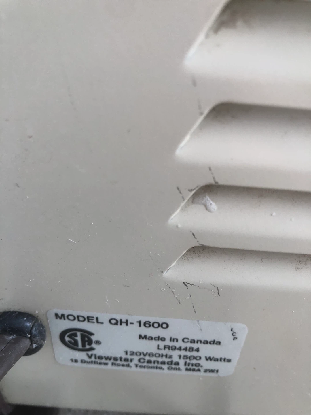 Creative Quartz Fan Heater QH-1600 ( made in Canada ) - photo 3