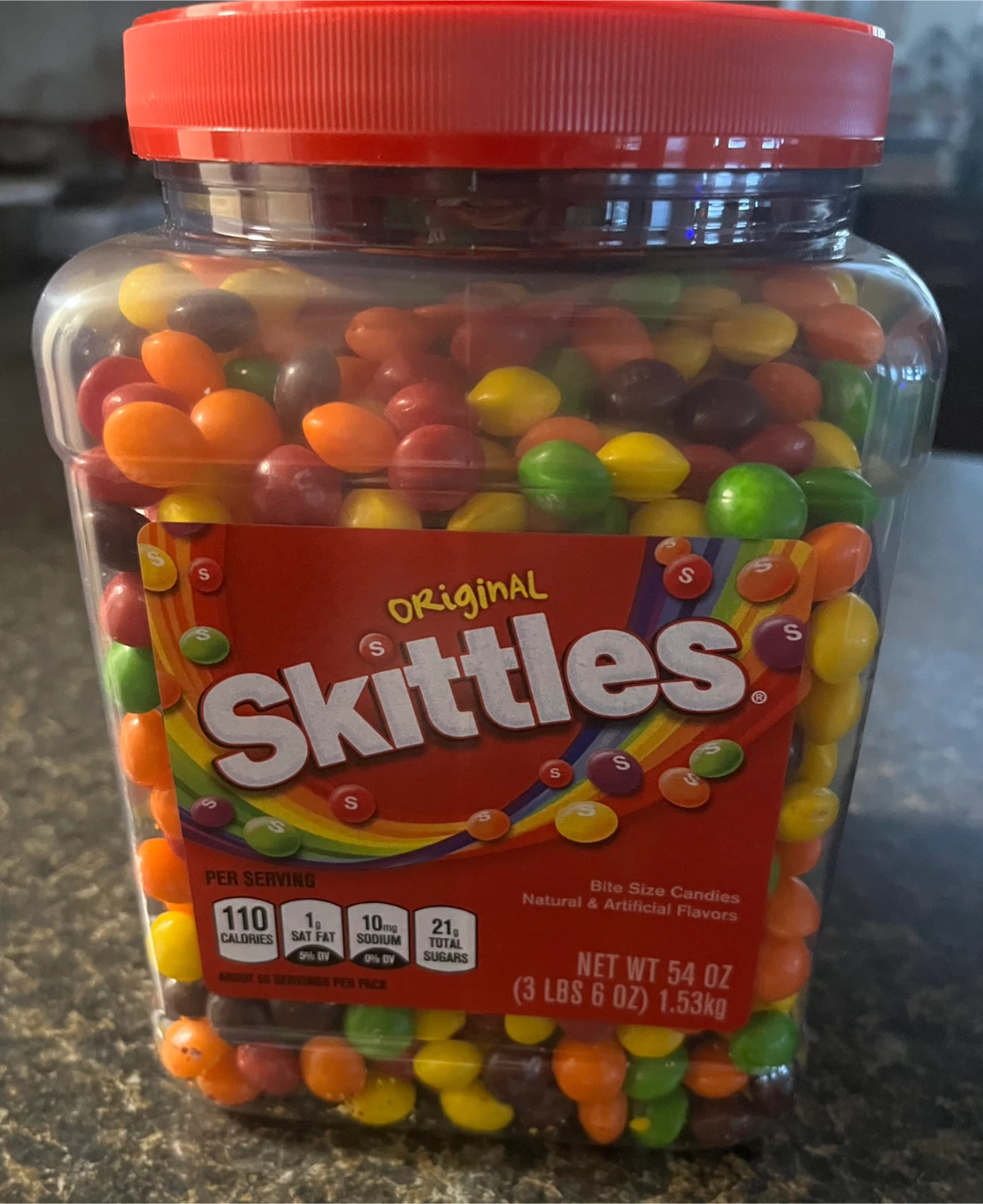 Skittles Original Bite Size Candies - 1.53kg Jar