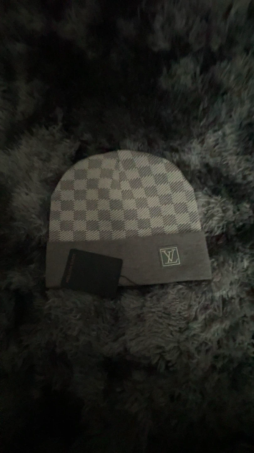Louis Vuitton Grey Beanie Hat