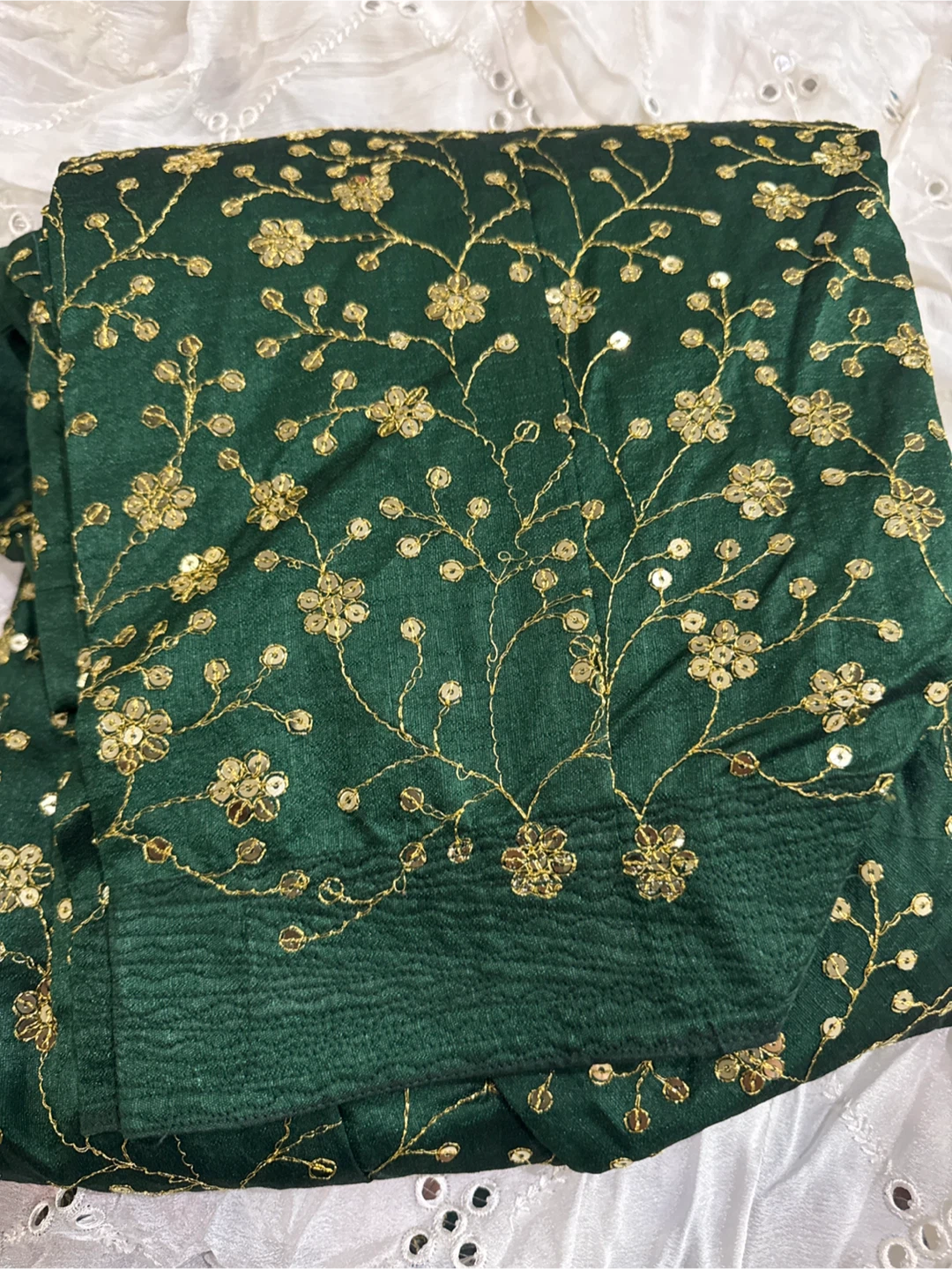 Green & Gold Embroidered Salwar Kameez - photo 2