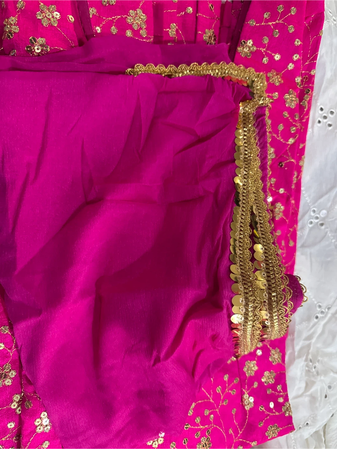 Pink & Gold Embroidered Salwar Kameez - photo 4