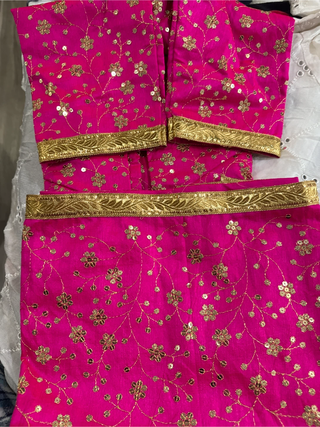 Pink & Gold Embroidered Salwar Kameez - photo 2
