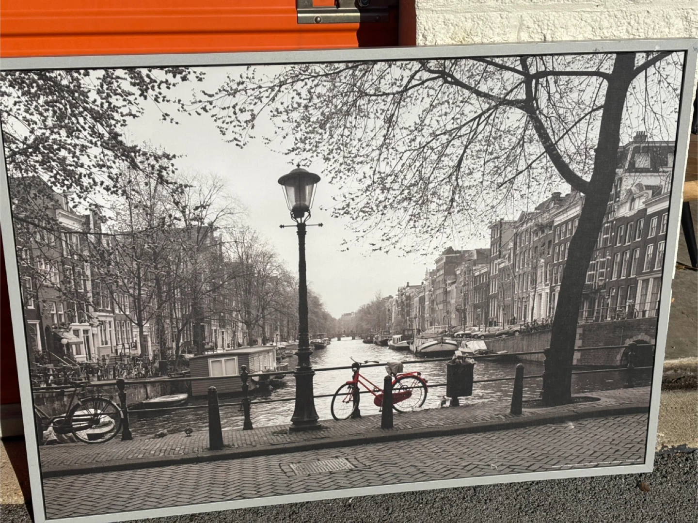 Amsterdam Black and White Framed Print