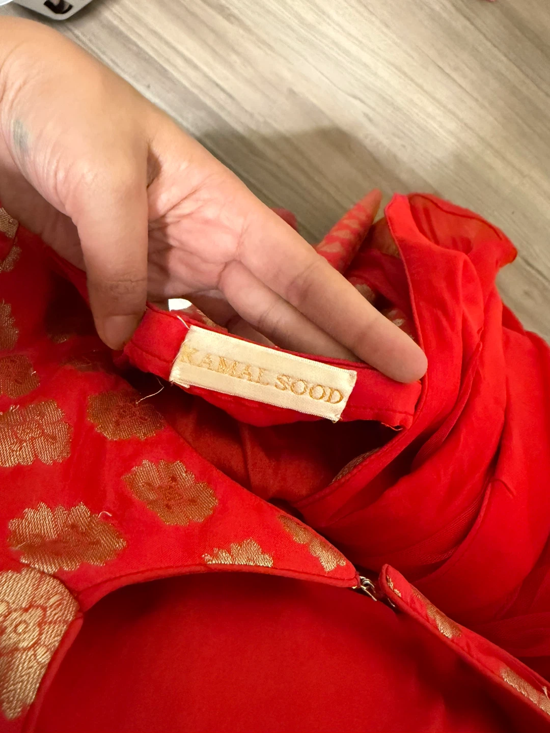 Kamal Sood Red & Gold Salwar Kameez - photo 2