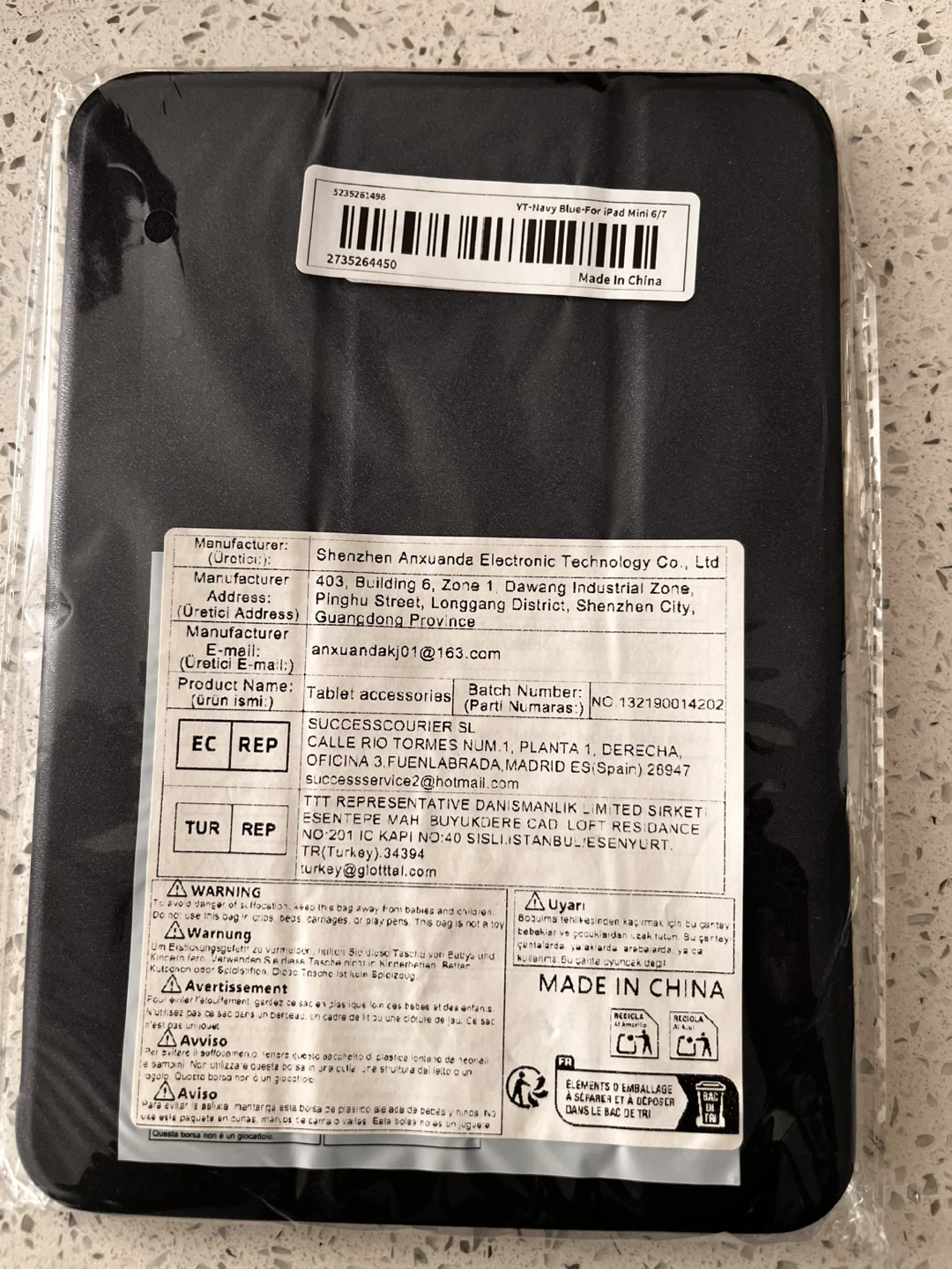 Navy Blue iPad Mini 6/7 Tablet Case - photo 2
