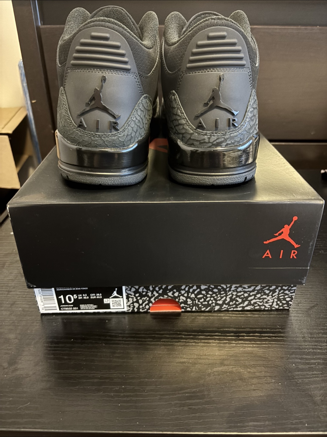 Jordan 3 Black Cat size 10.5 - photo 3