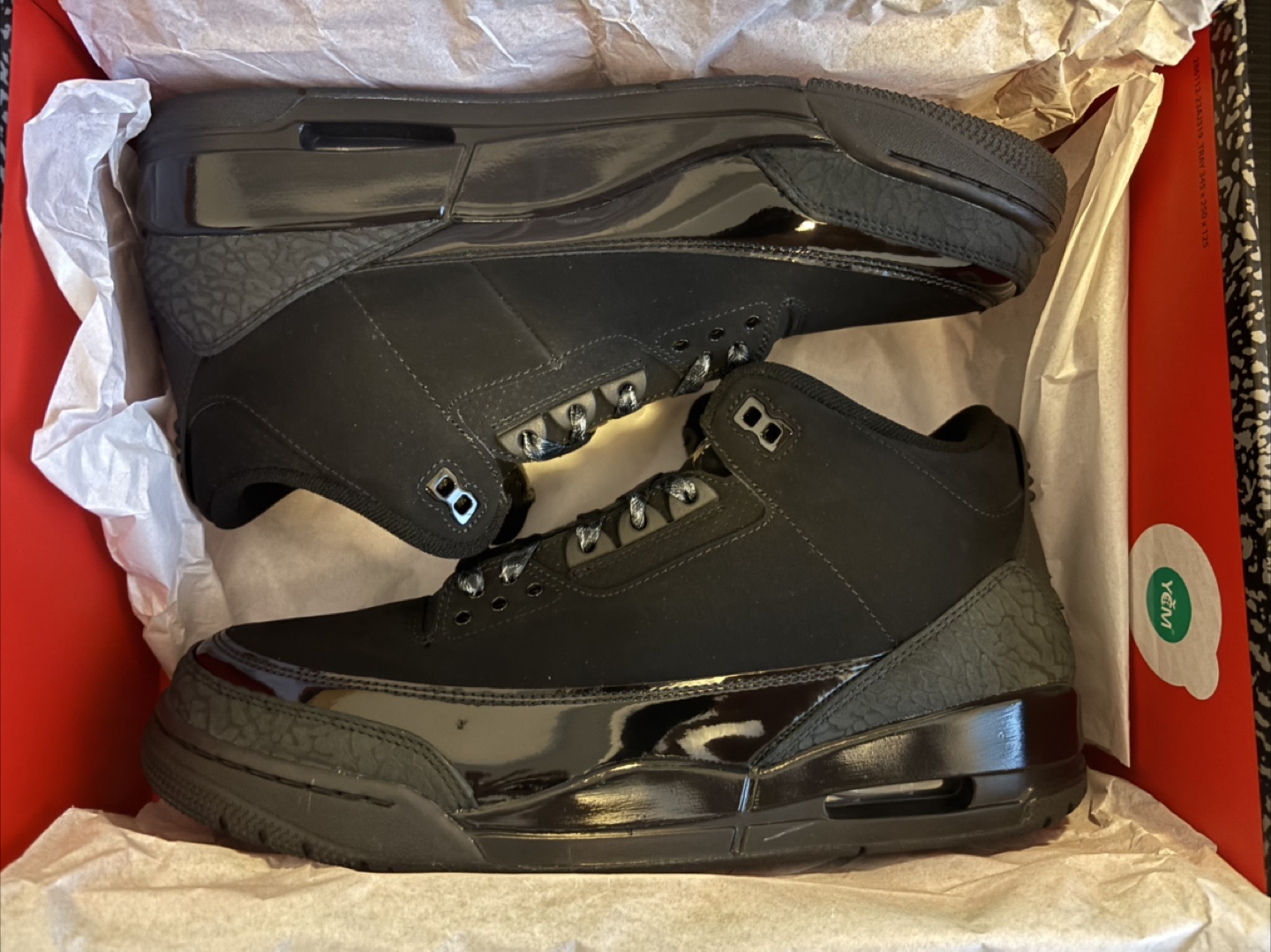 Jordan 3 Black Cat size 10.5