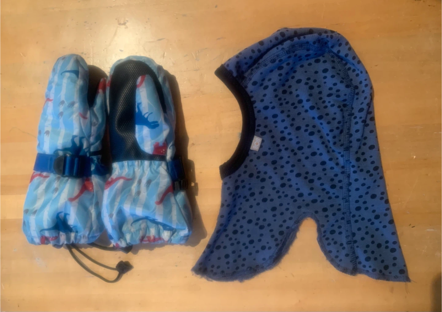 Twinklebelle Dino Mittens & 808 Merino Wool Balaclava - Size S