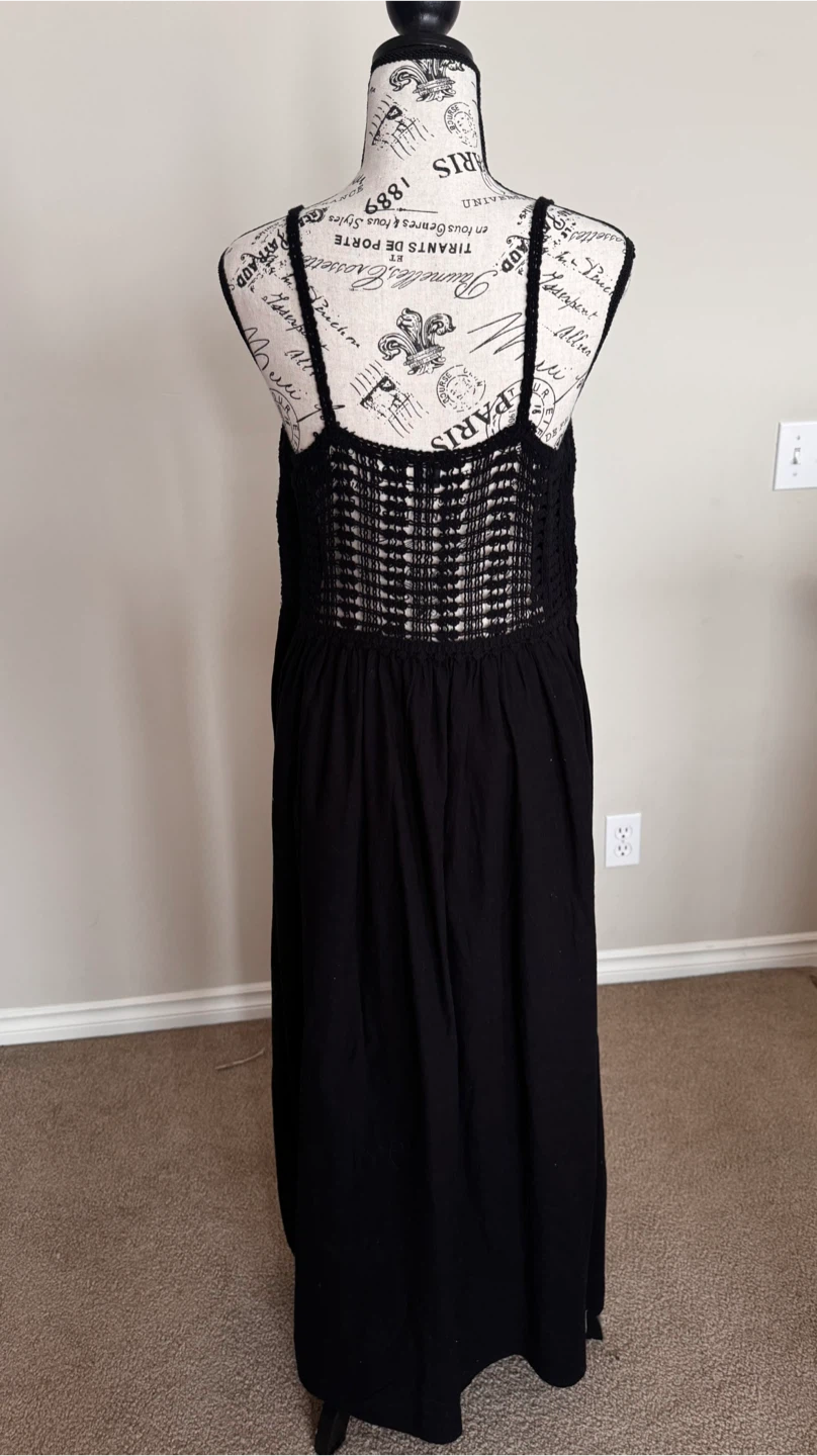 Black Crochet Tank Dress size M - photo 2