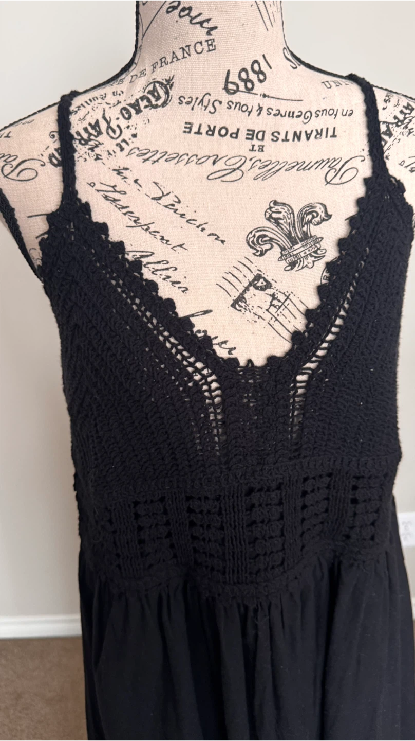 Black Crochet Tank Dress size M - photo 5
