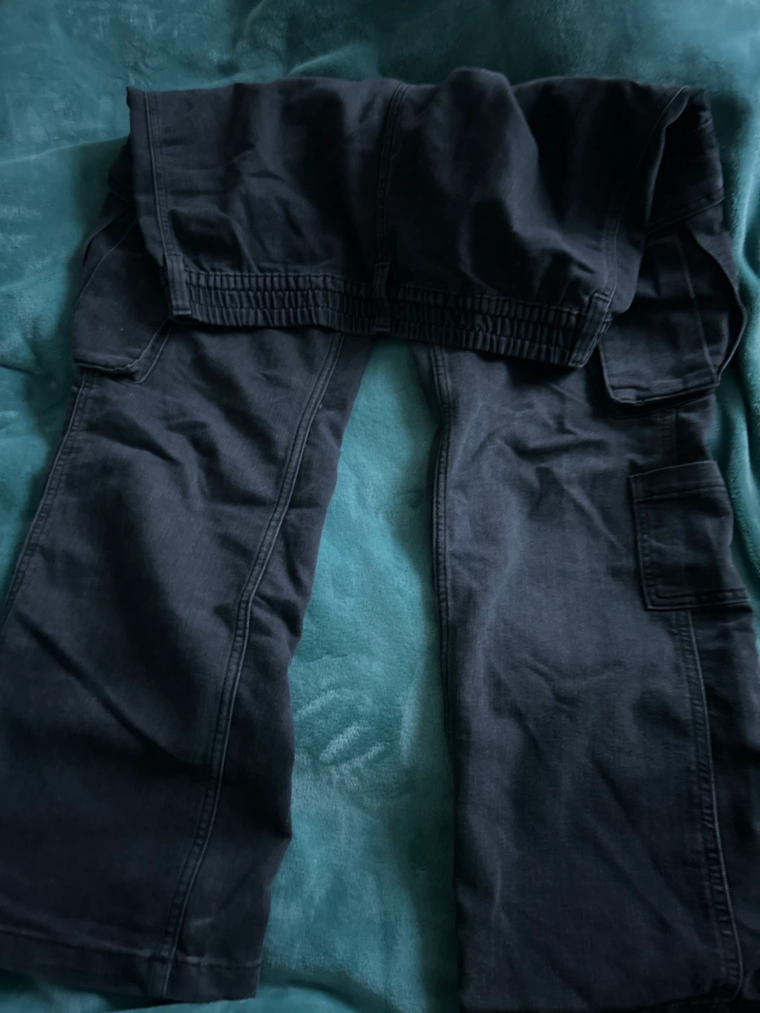 H&M Divided Baggy Black Cargo Pants - photo 3