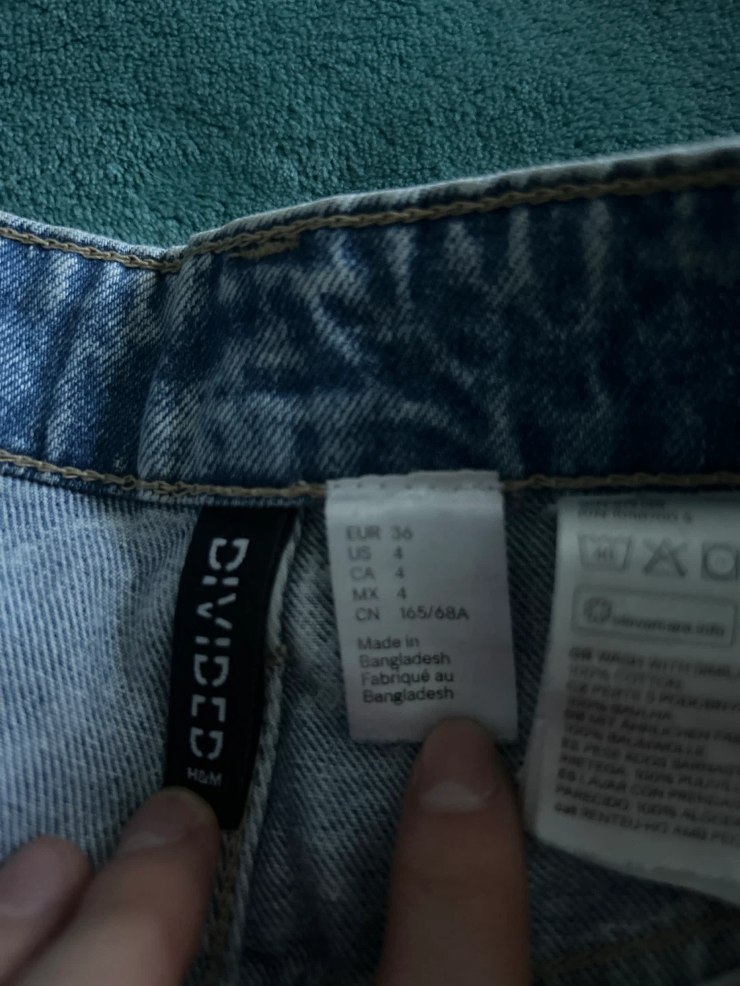 H&M Divided Baggy Light Blue Cargo Jeans - photo 2