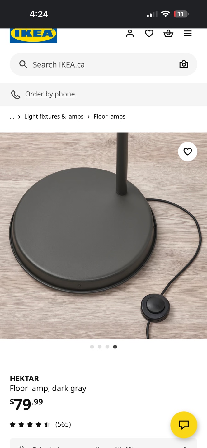 IKEA Hektar Floor Lamp - Dark Gray - photo 3