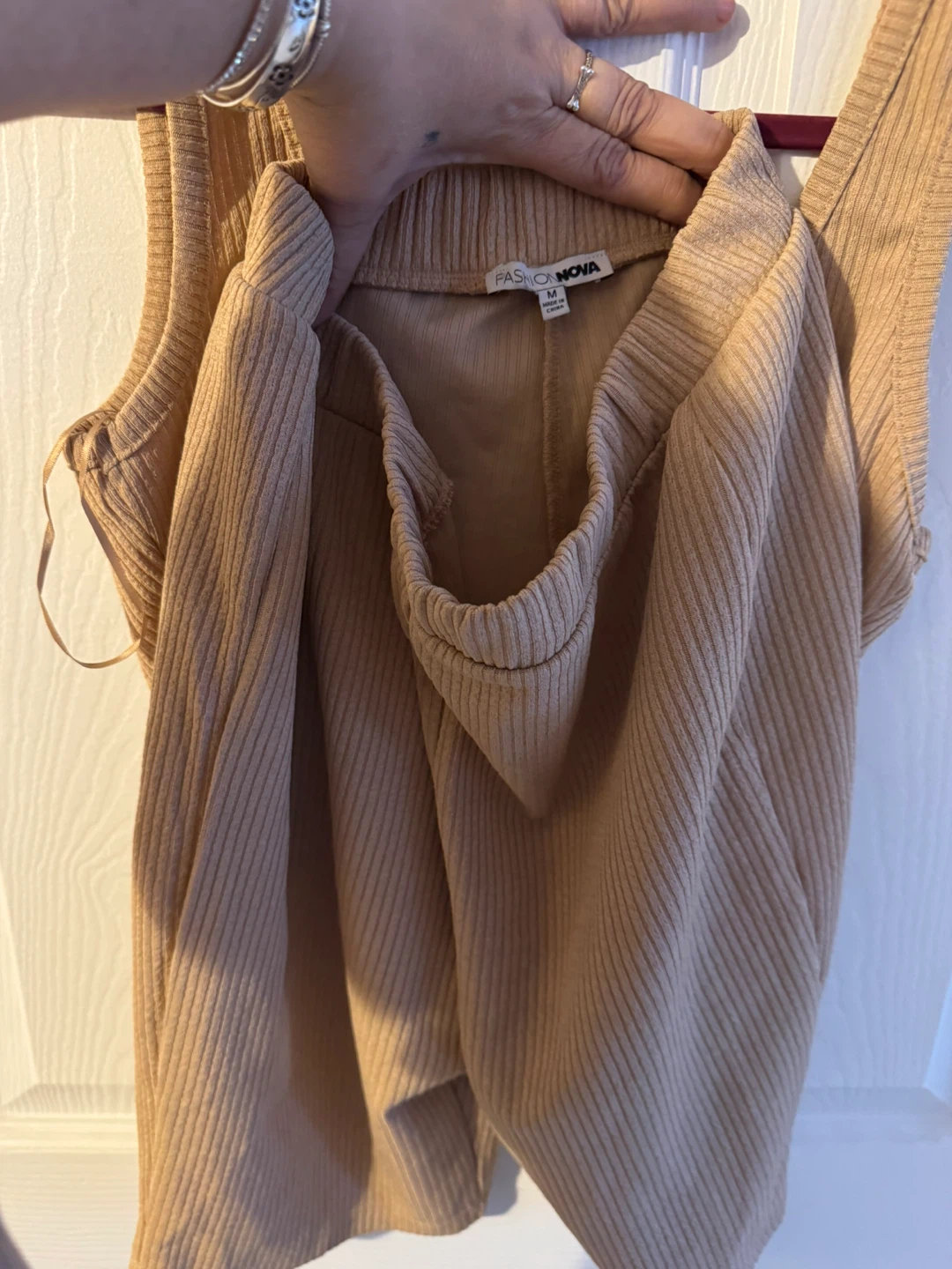 Fashion Nova Tan Ribbed 3-Piece Set - photo 2