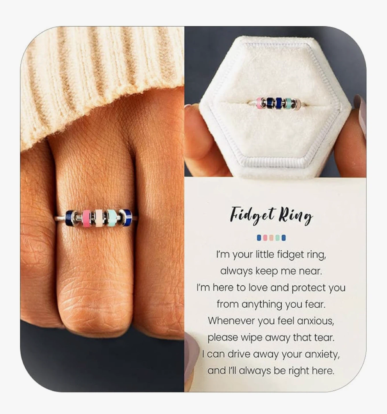 Fidget Ring Anxiety Worry Rings
