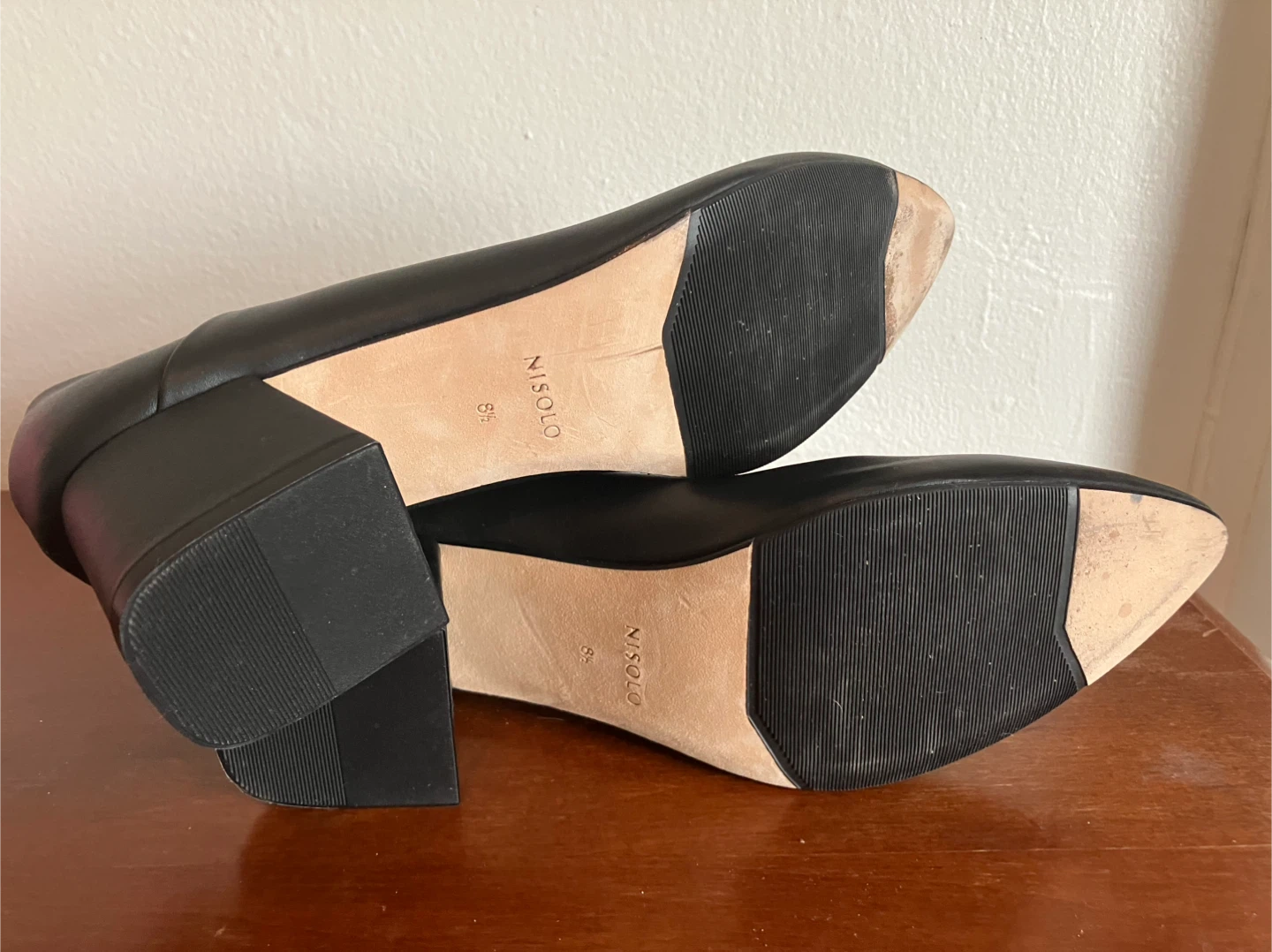Nisolo Black Leather Block Heel Pumps - Size 8.5 - photo 2