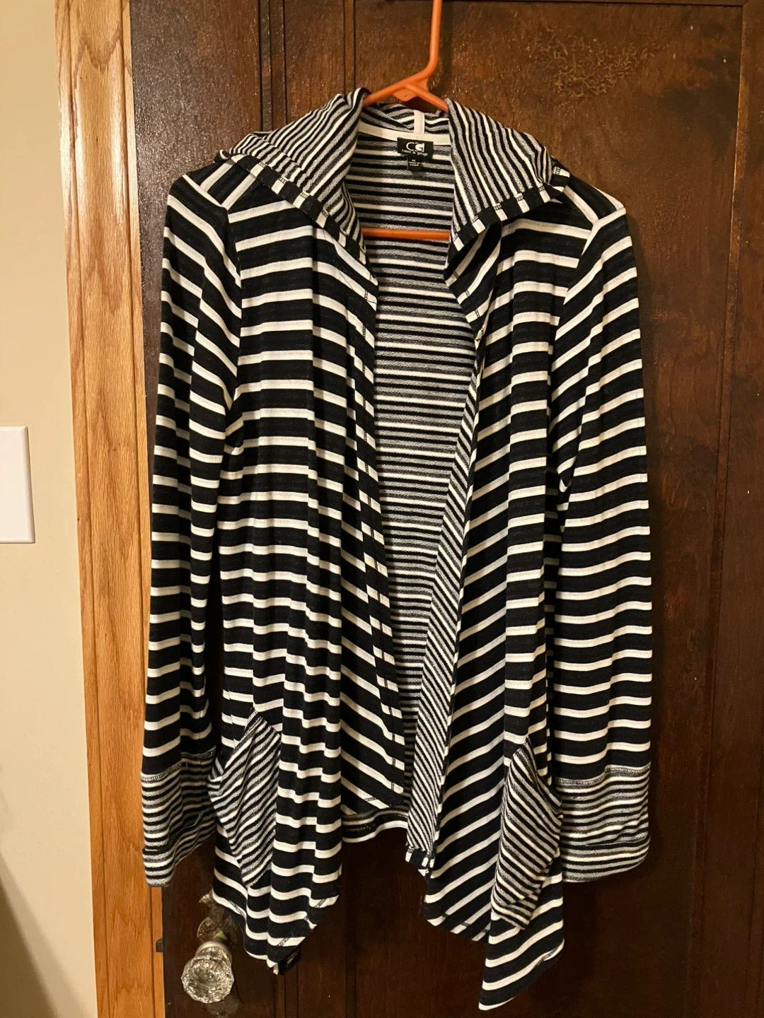 Cable & Gauge Striped Hoodie - Size M