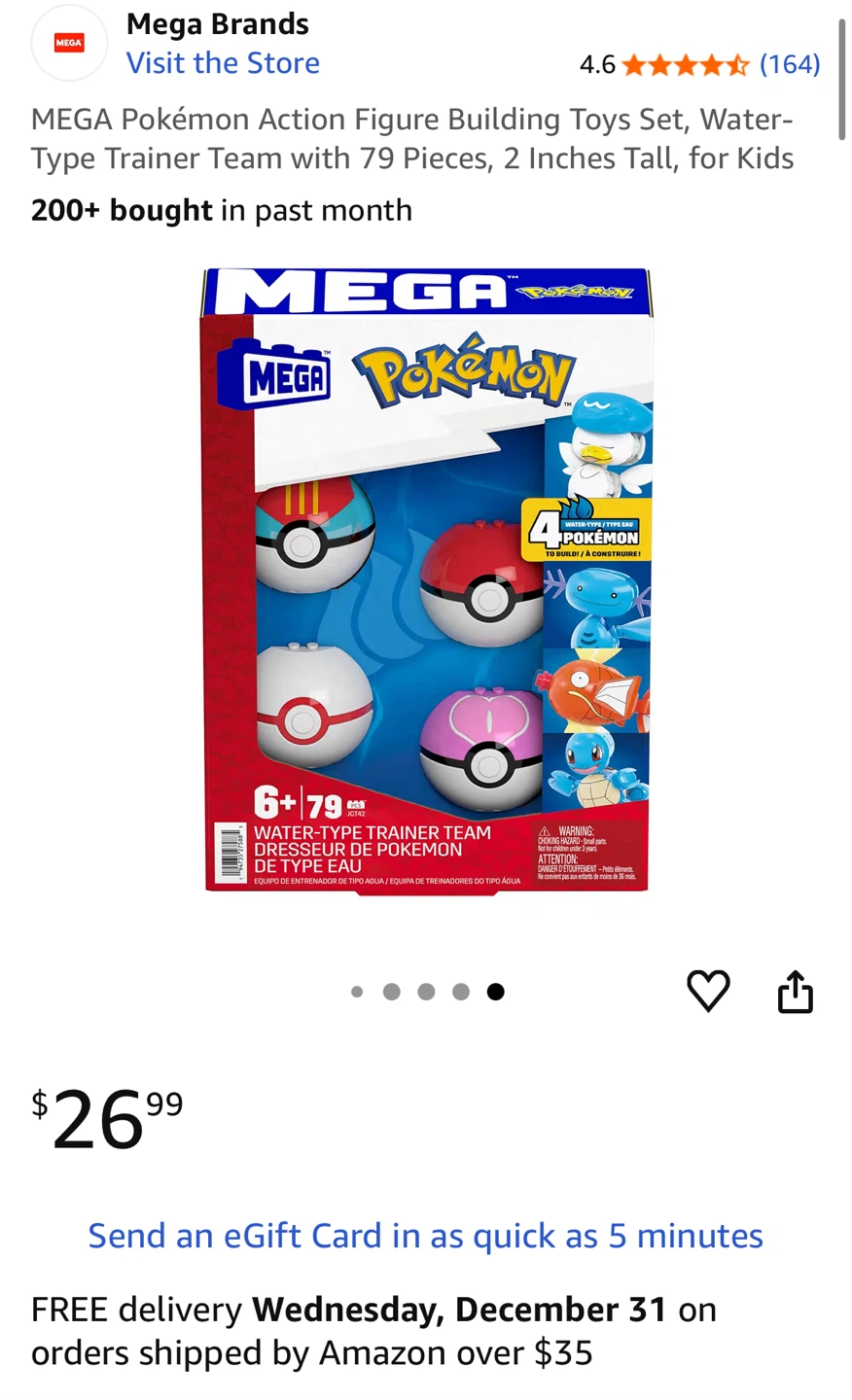 NEW MEGA Pokémon Action Figure Building Toys Set - photo 2