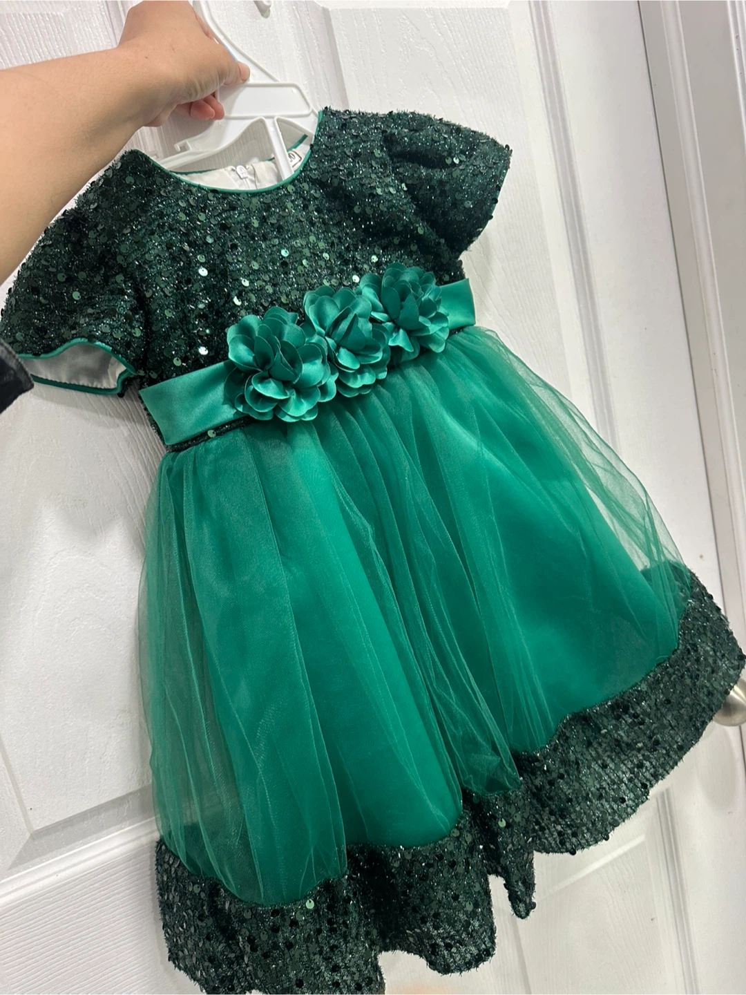 Green Sequin Dress - Size 4 - photo 2