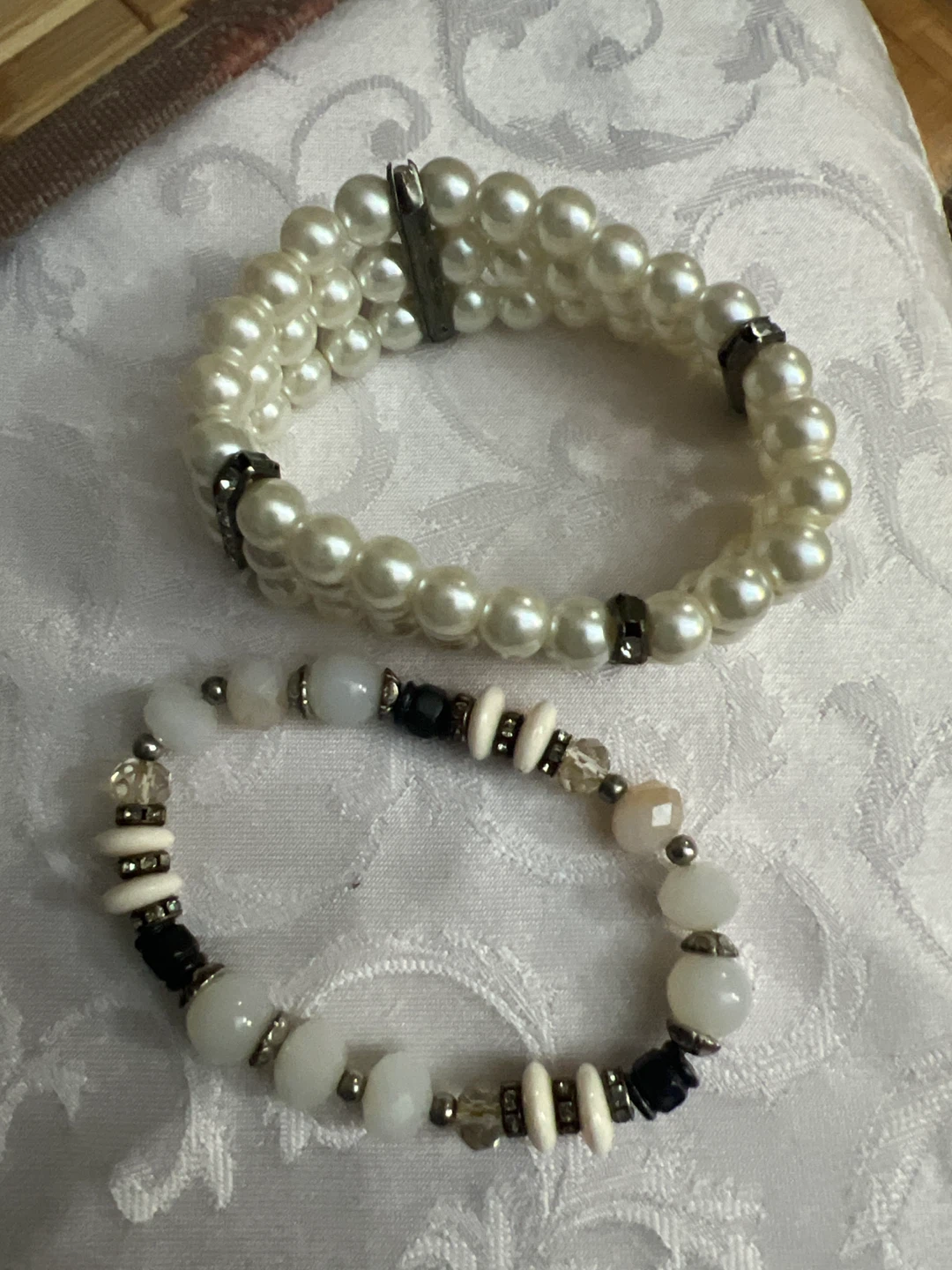 Pearl & Beaded Bracelets - Set of 2