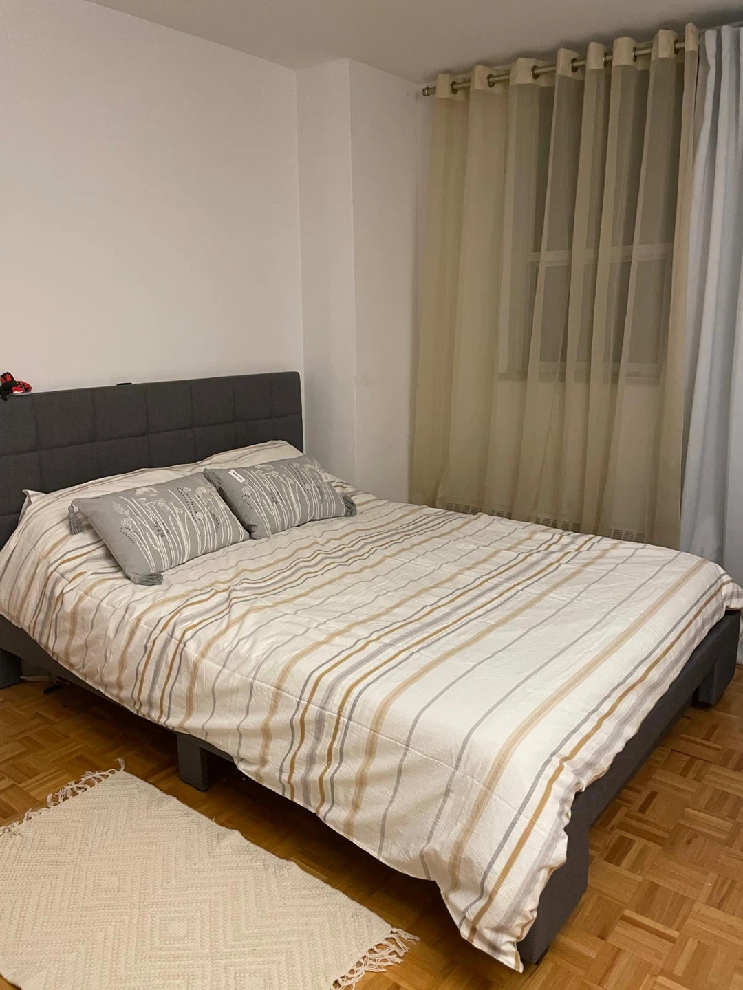 Grey Upholstered Bed Frame