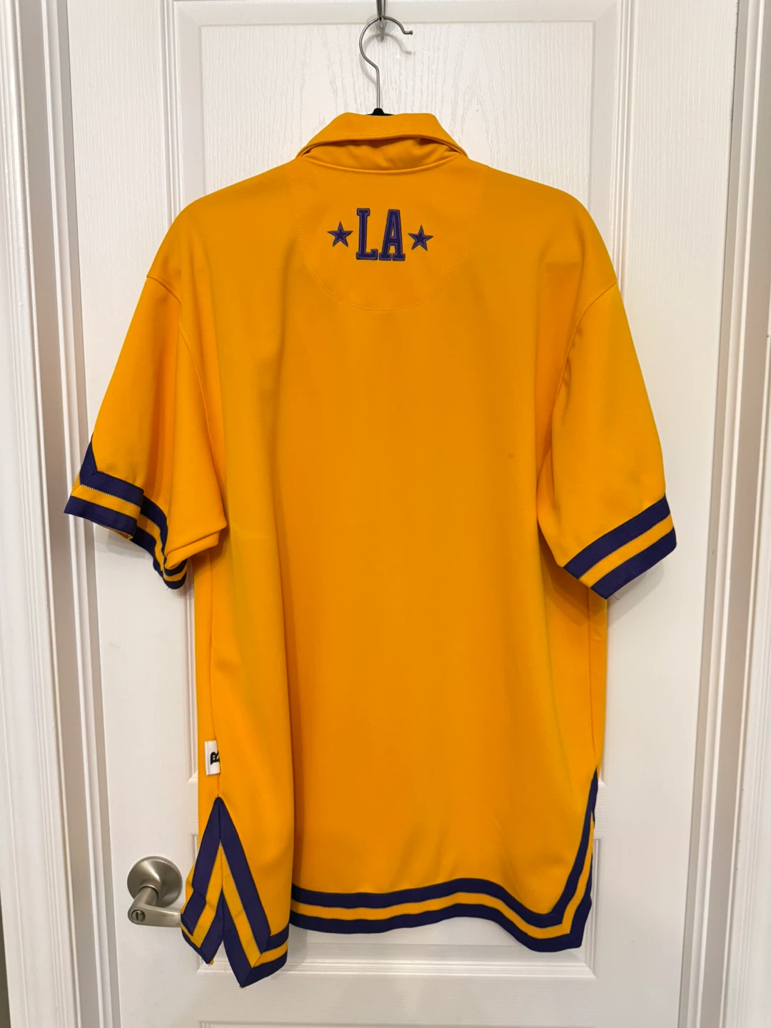Nike Lakers Button Up Shirt Warm Up Jersey- Size L - photo 2