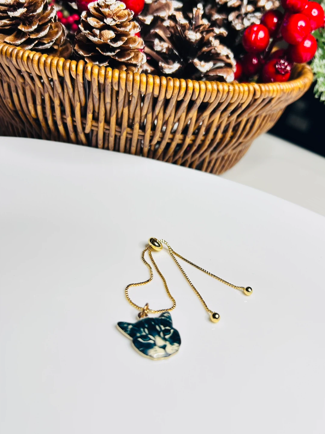 Cat Face Pendant Gold Chain Bracelet - photo 4