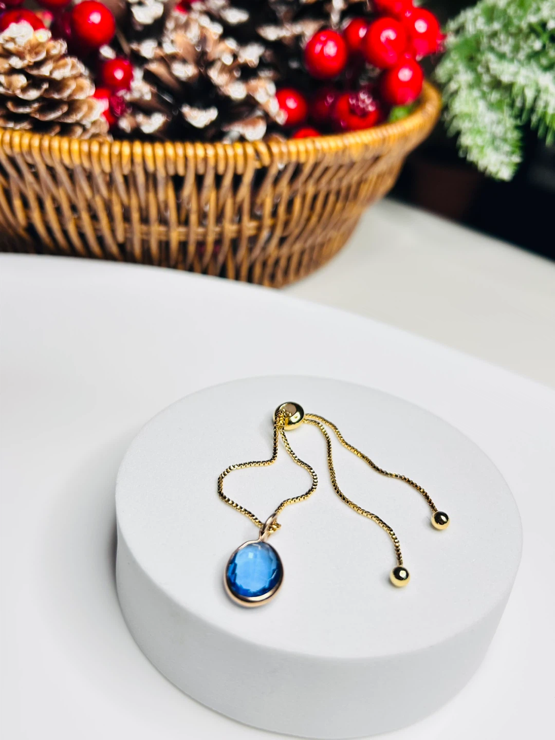 Blue Gemstone Gold Bracelet - photo 2