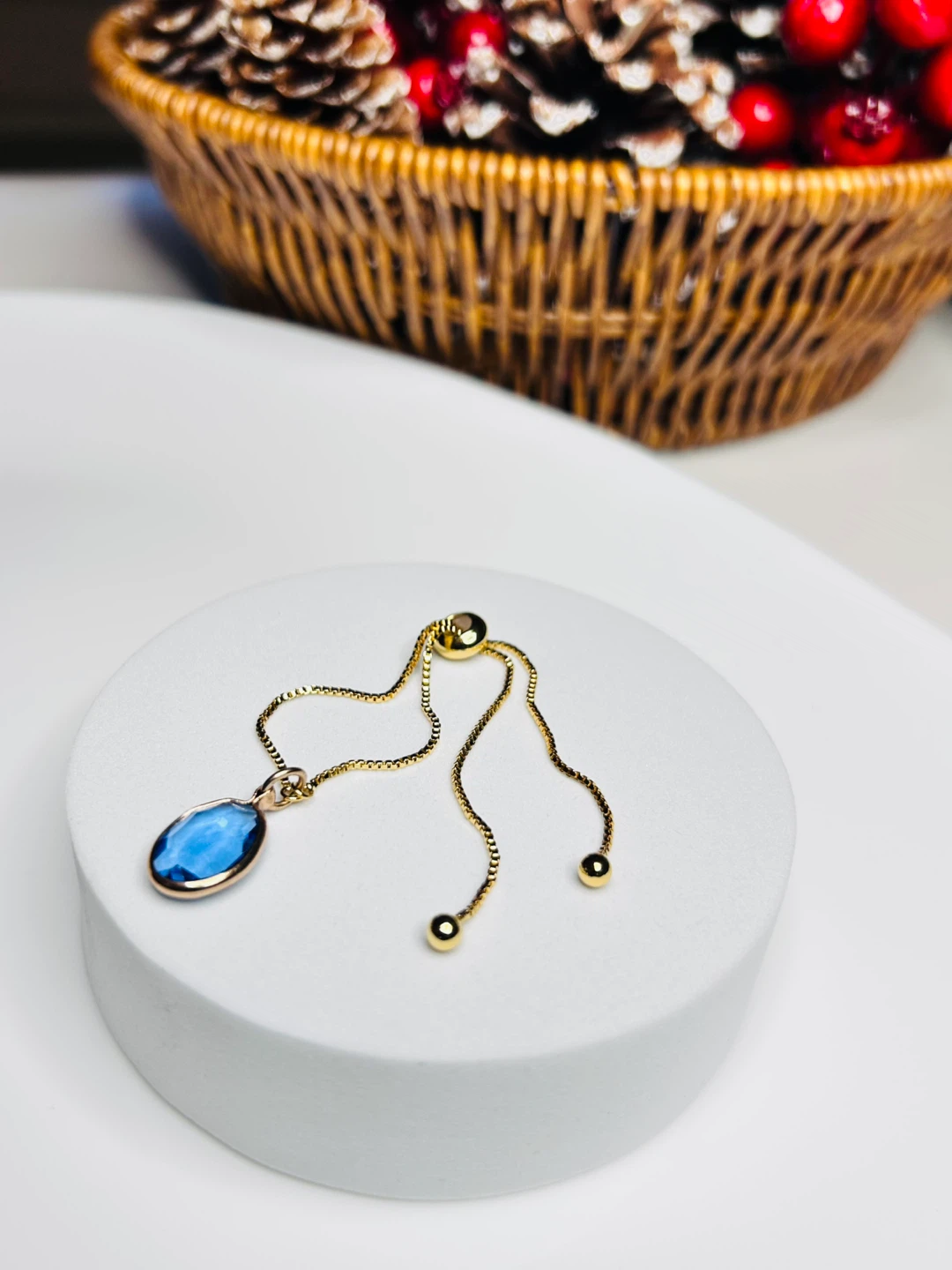 Blue Gemstone Gold Bracelet