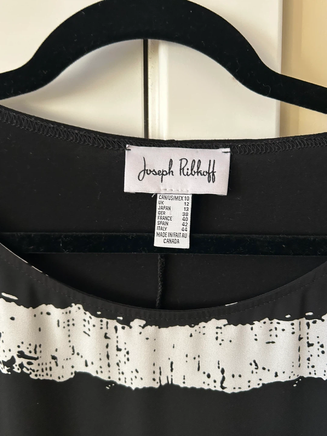 Joseph Ribkoff Black & White Top - Size 10 - photo 2