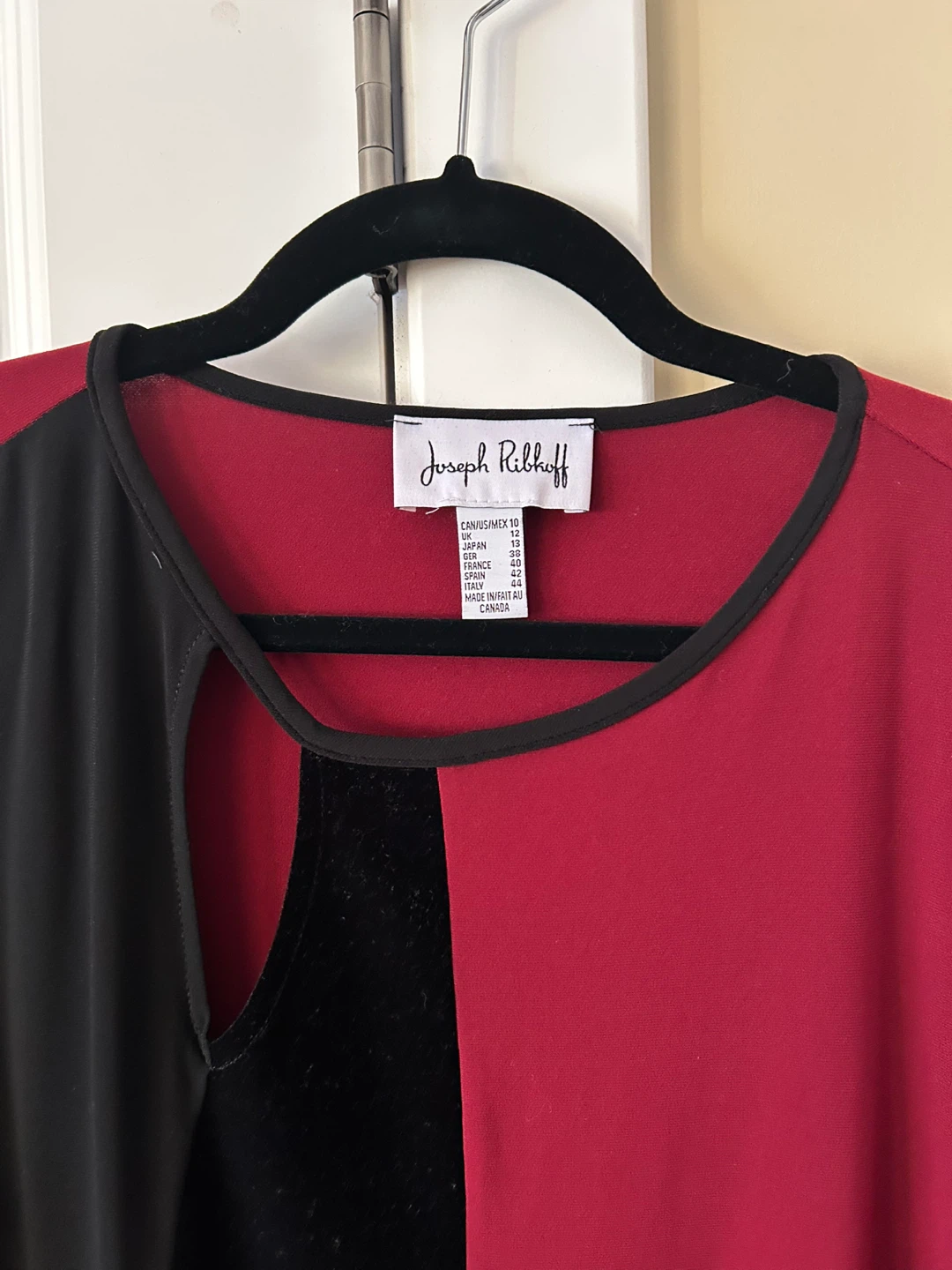 Joseph Ribkoff Top - Size 10 - Red & Black - photo 5