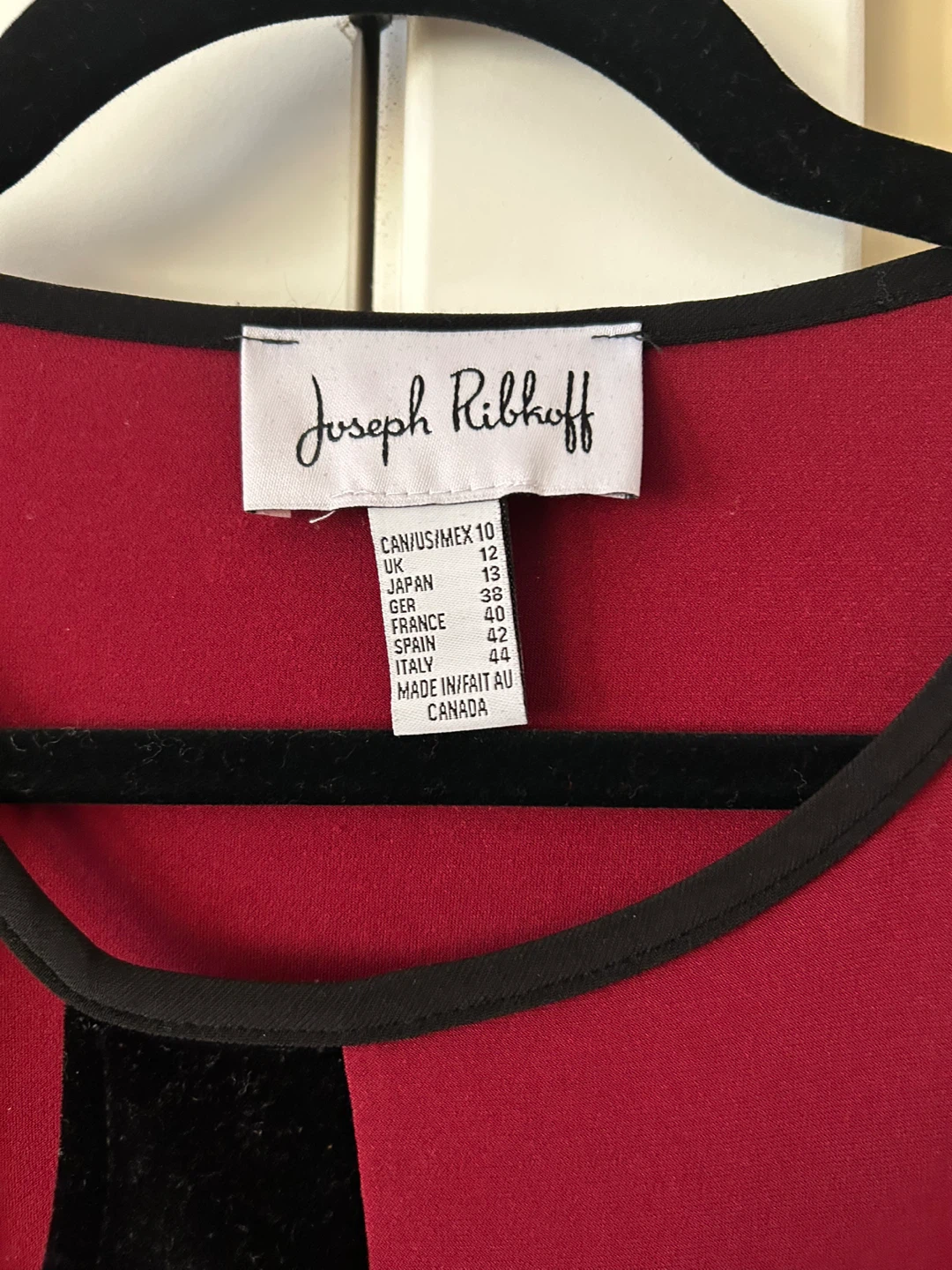 Joseph Ribkoff Top - Size 10 - Red & Black - photo 2