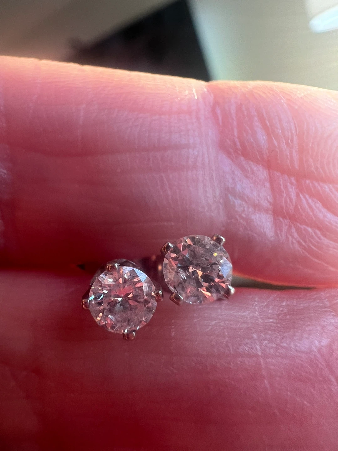 14 k Diamond Stud Earrings 0.42 CTW