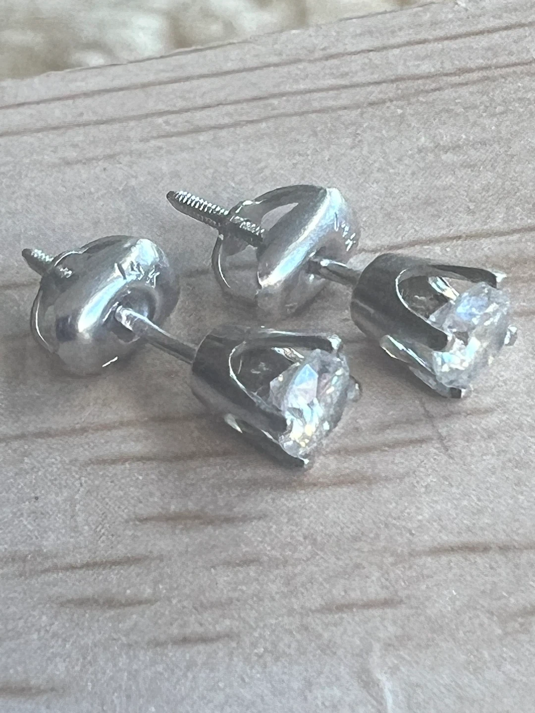 14 k Diamond Stud Earrings 0.42 CTW - photo 2