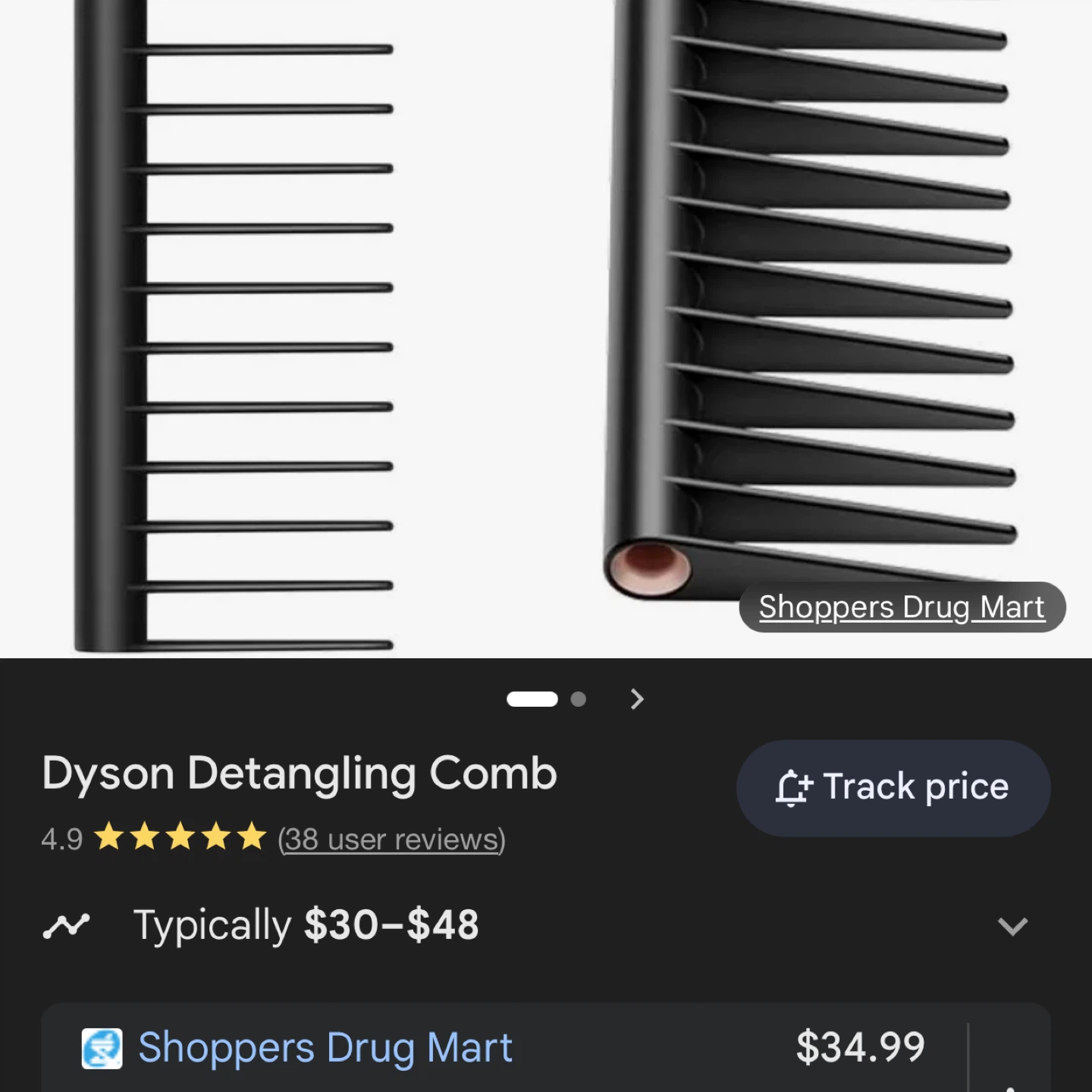 Dyson Detangling Comb & Heat Resistant Paddle Hair Brush - photo 2