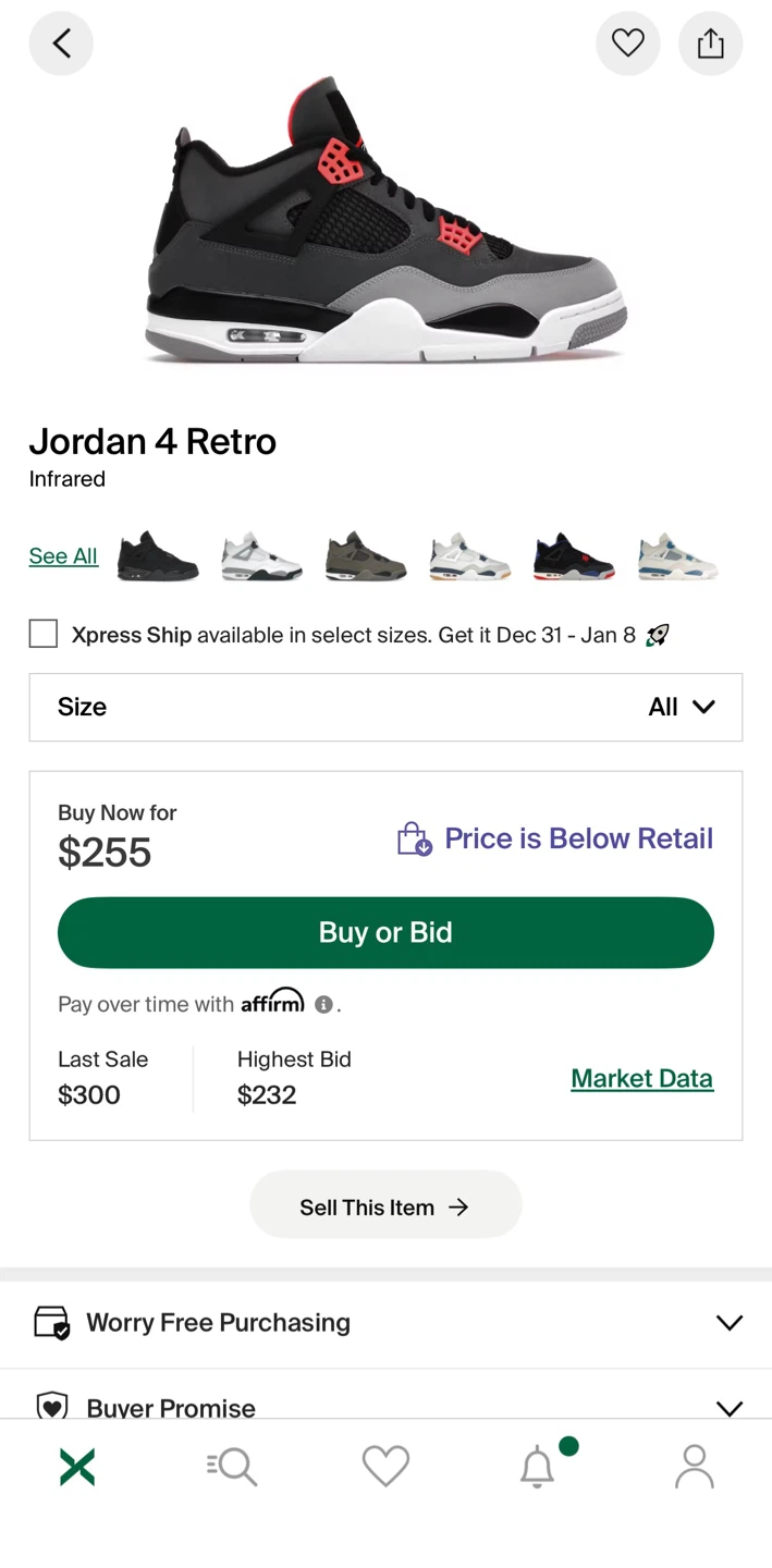1:1 REPS Jordan 4 Retro Infrared - photo 4