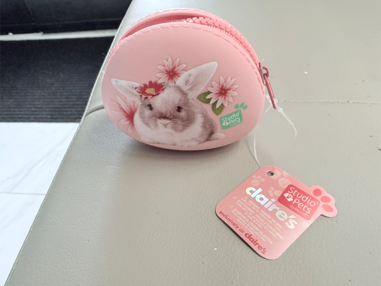 Bunny bubble coin purse girly print