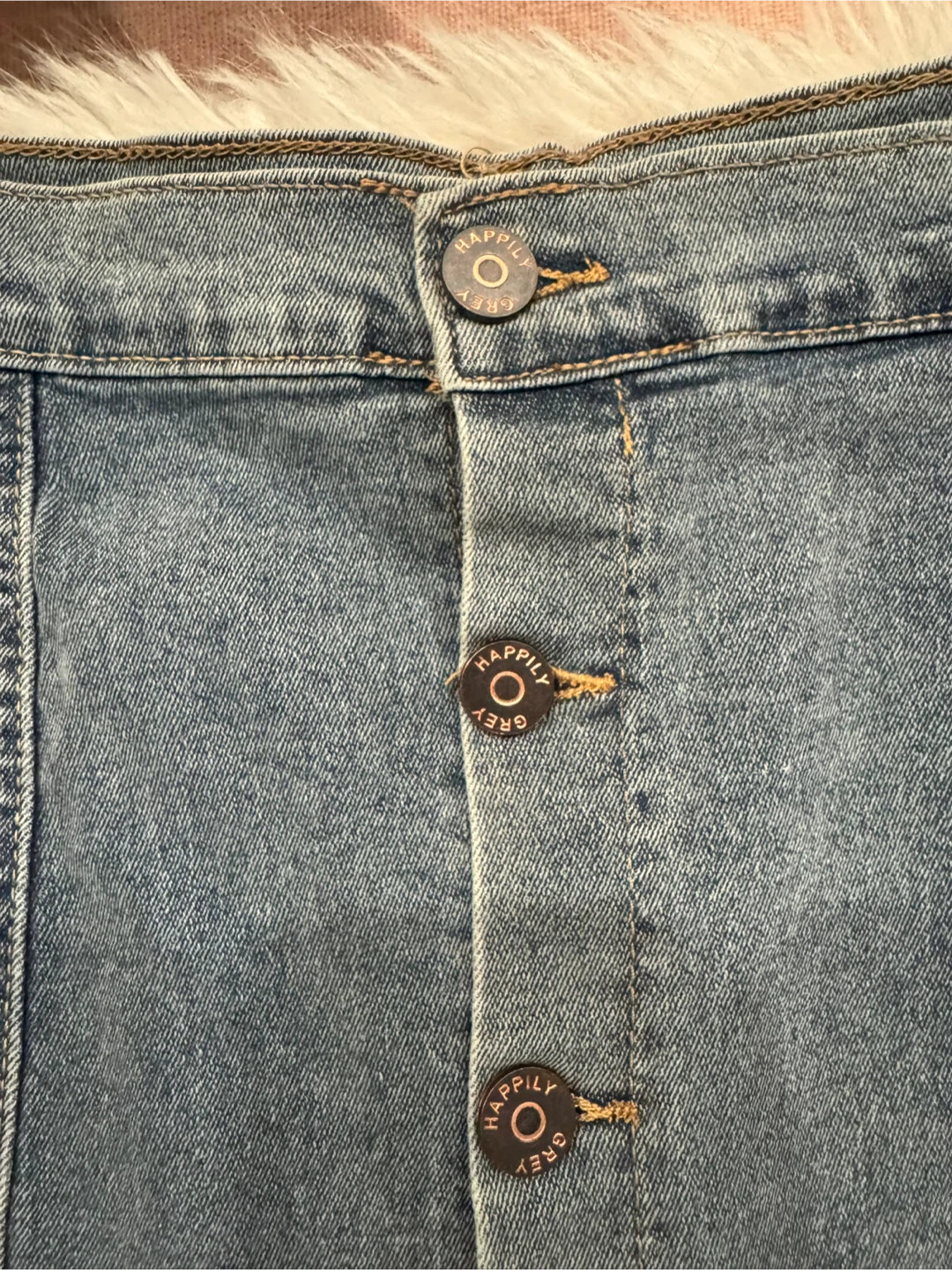 Happily Grey Denim Skirt - Size 5/26 - photo 3