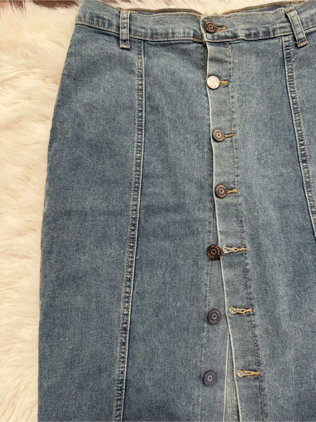 Happily Grey Denim Skirt - Size 5/26 - photo 2