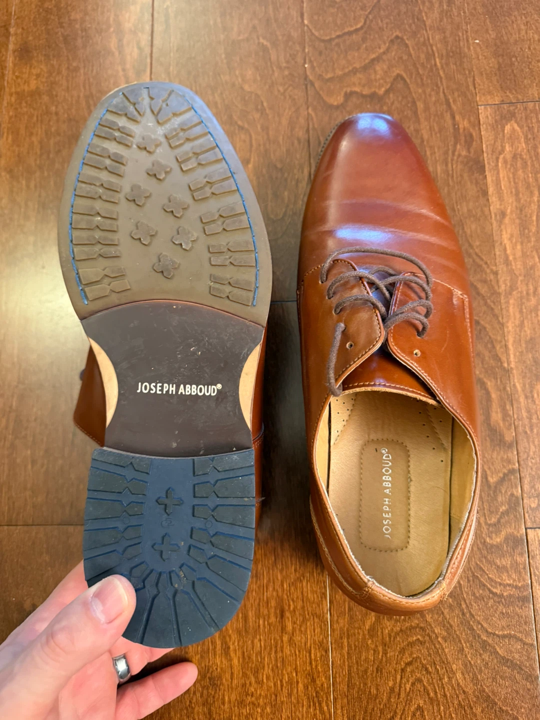 Joseph Abboud Brown Leather Dress Shoes - photo 4