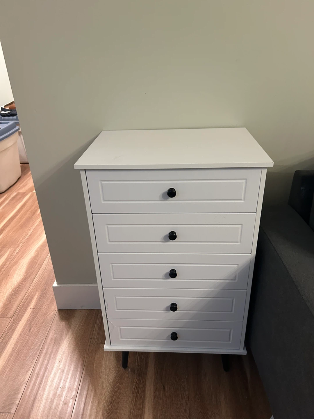 White 5-Drawer Dresser