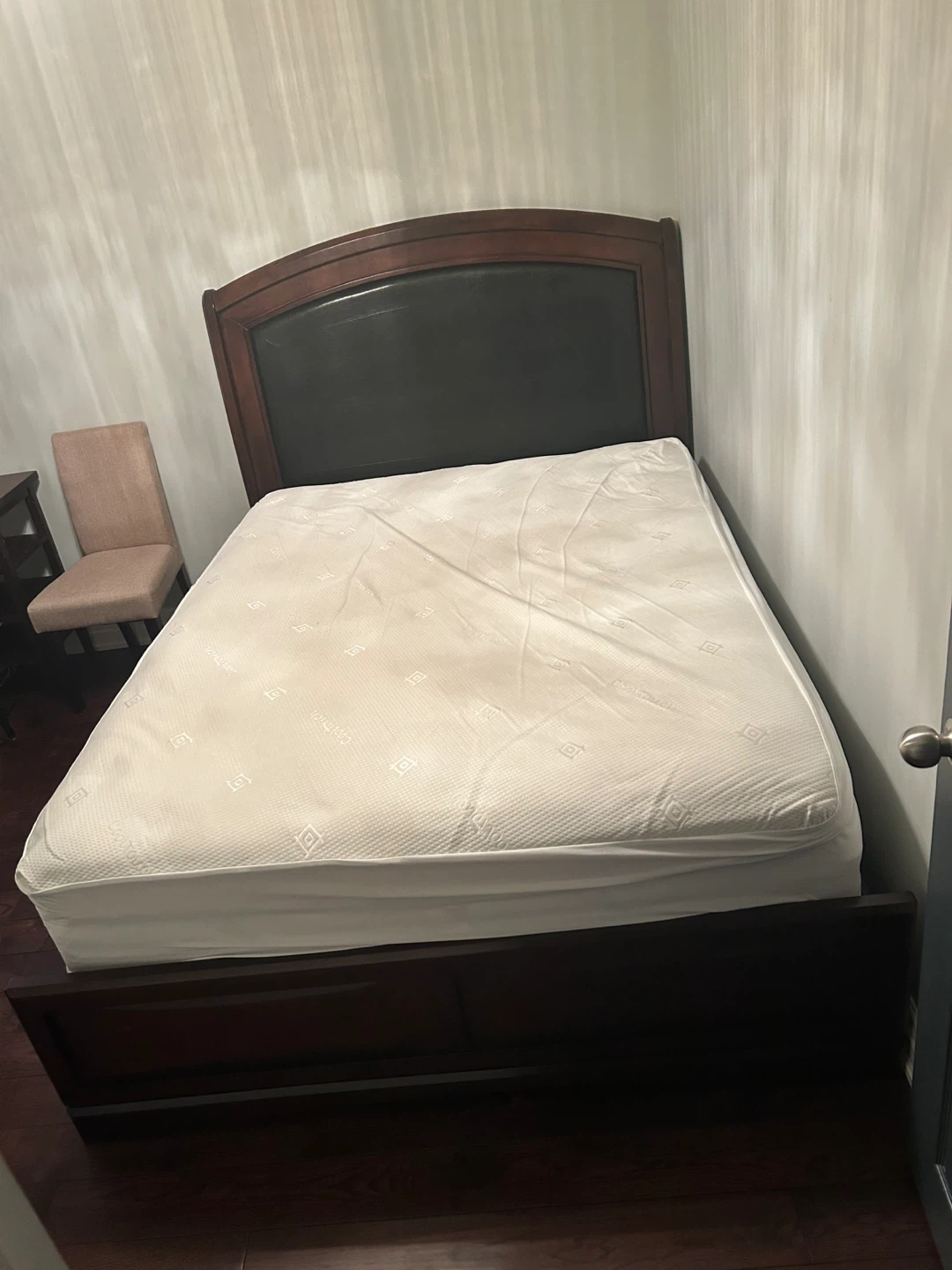 Queen Bed Set - frame and box spring only - photo 2