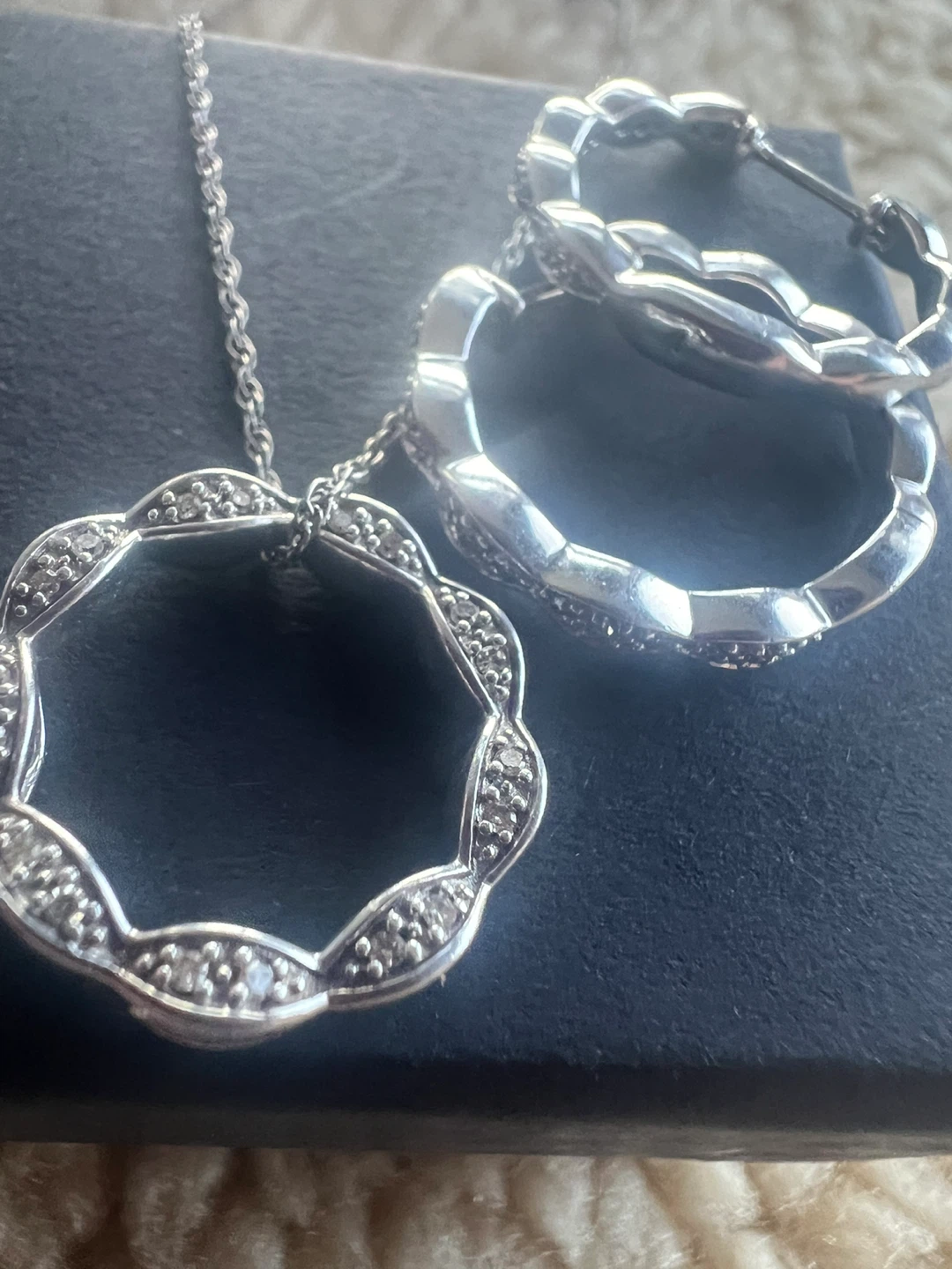 925 MHJ Silver Set with diamonds