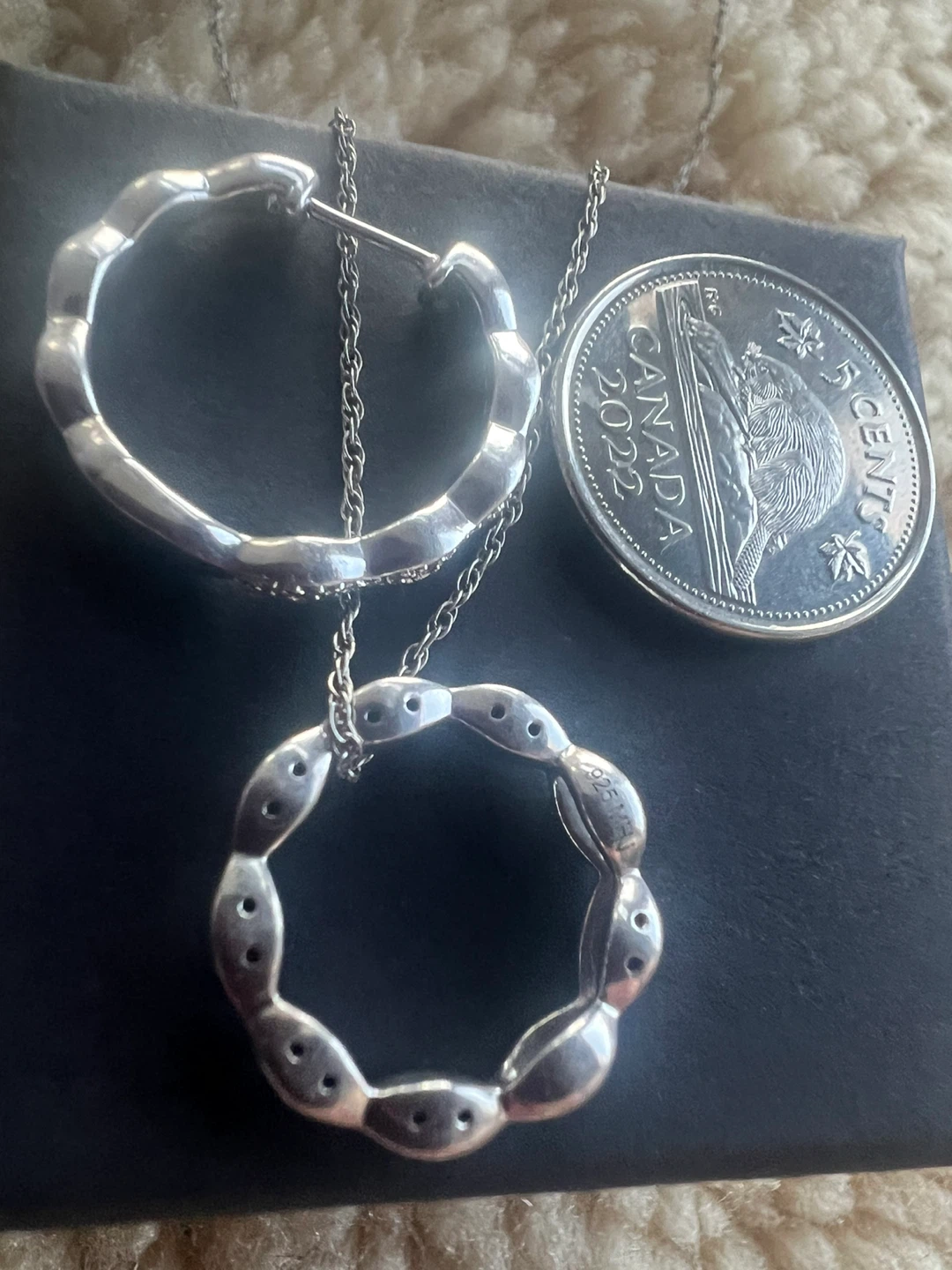 925 MHJ Silver Set with diamonds - photo 3