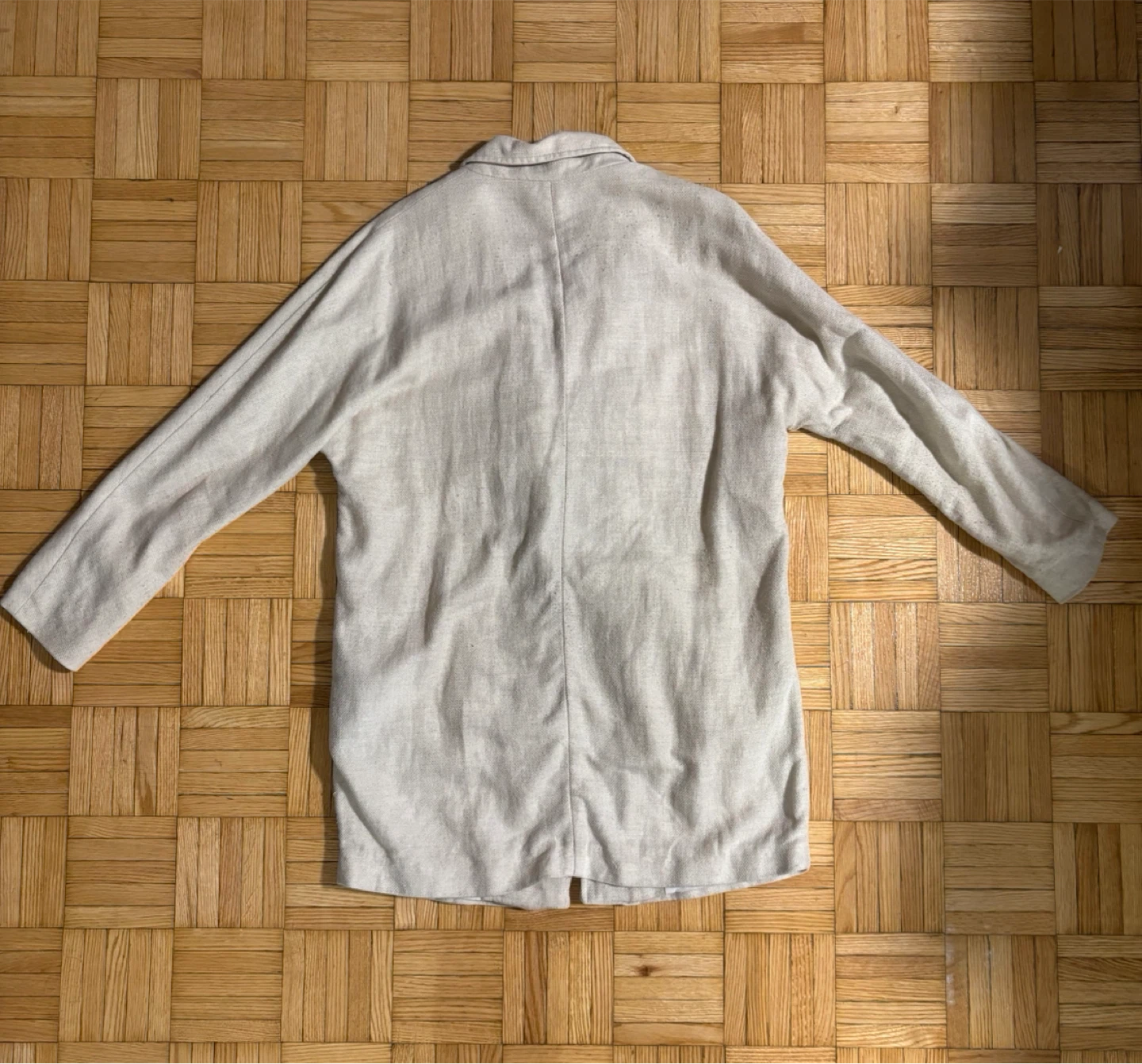 Zara Cream Linen Jacket - Small - photo 2