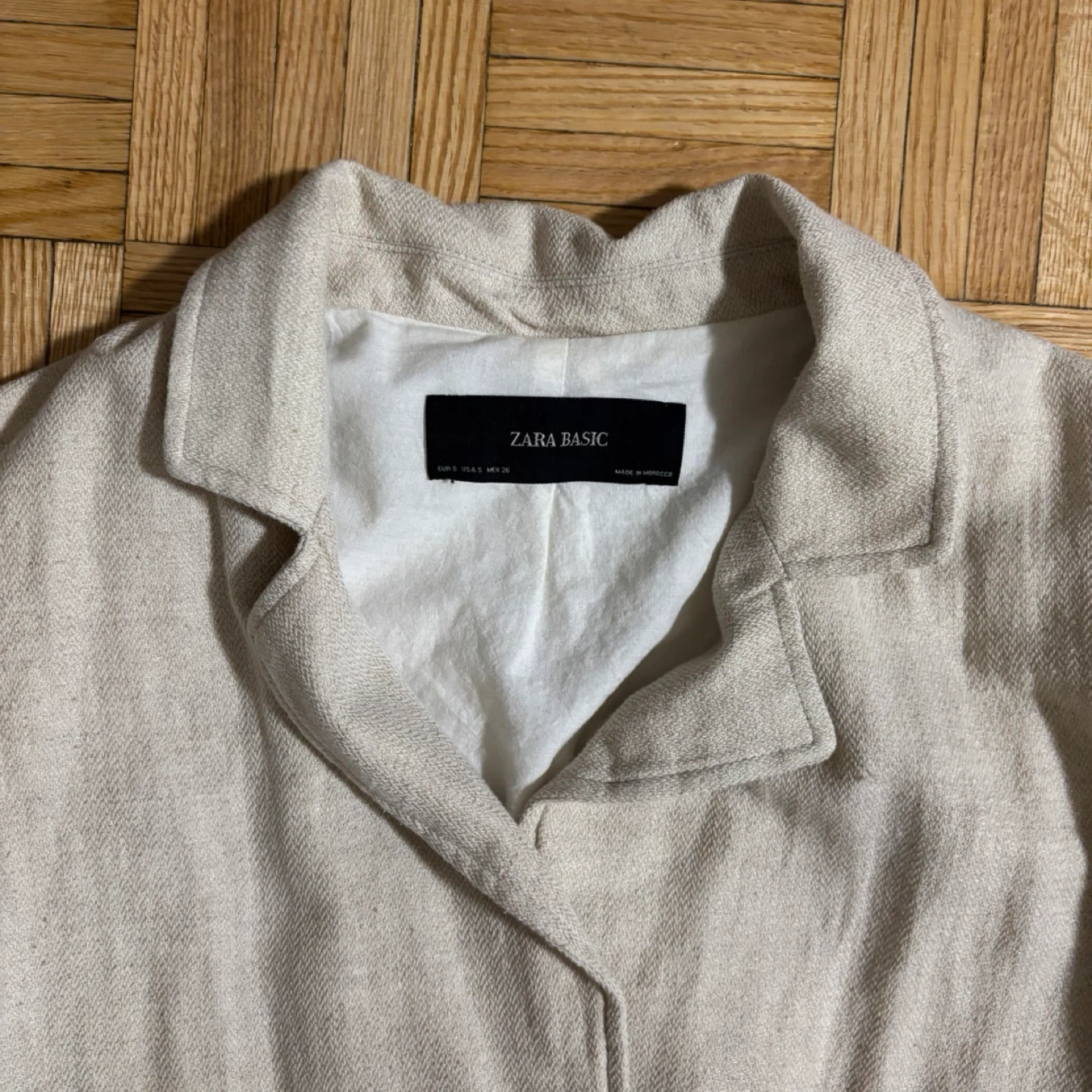 Zara Cream Linen Jacket - Small - photo 3