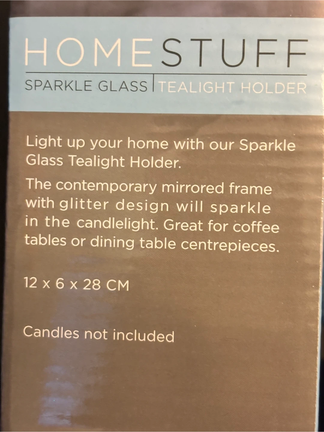 HOMESTUFF Sparkle Glass Tealight Holder - photo 3